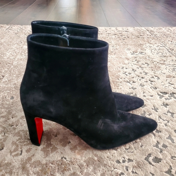 Christian Louboutin Suprabooty 85 black suede ankle boots 40.5 - Picture 11 of 14